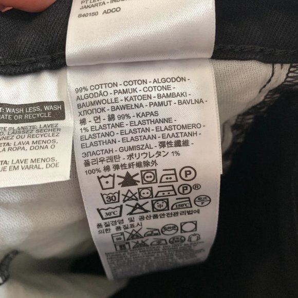 Levi's Mens 29 x 25 Black 514 Straight Flex Fit Denim Jean Stretch - Picture 8 of 15